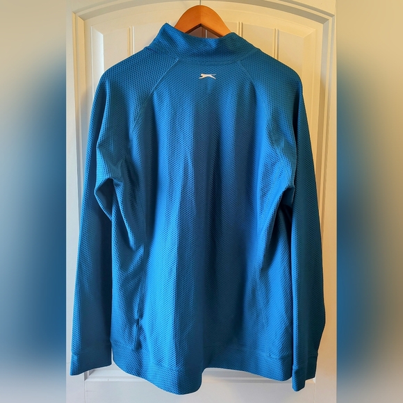 Slazenger L/S Teal Golf Shirt 1/4 zip XXL - Picture 5 of 8